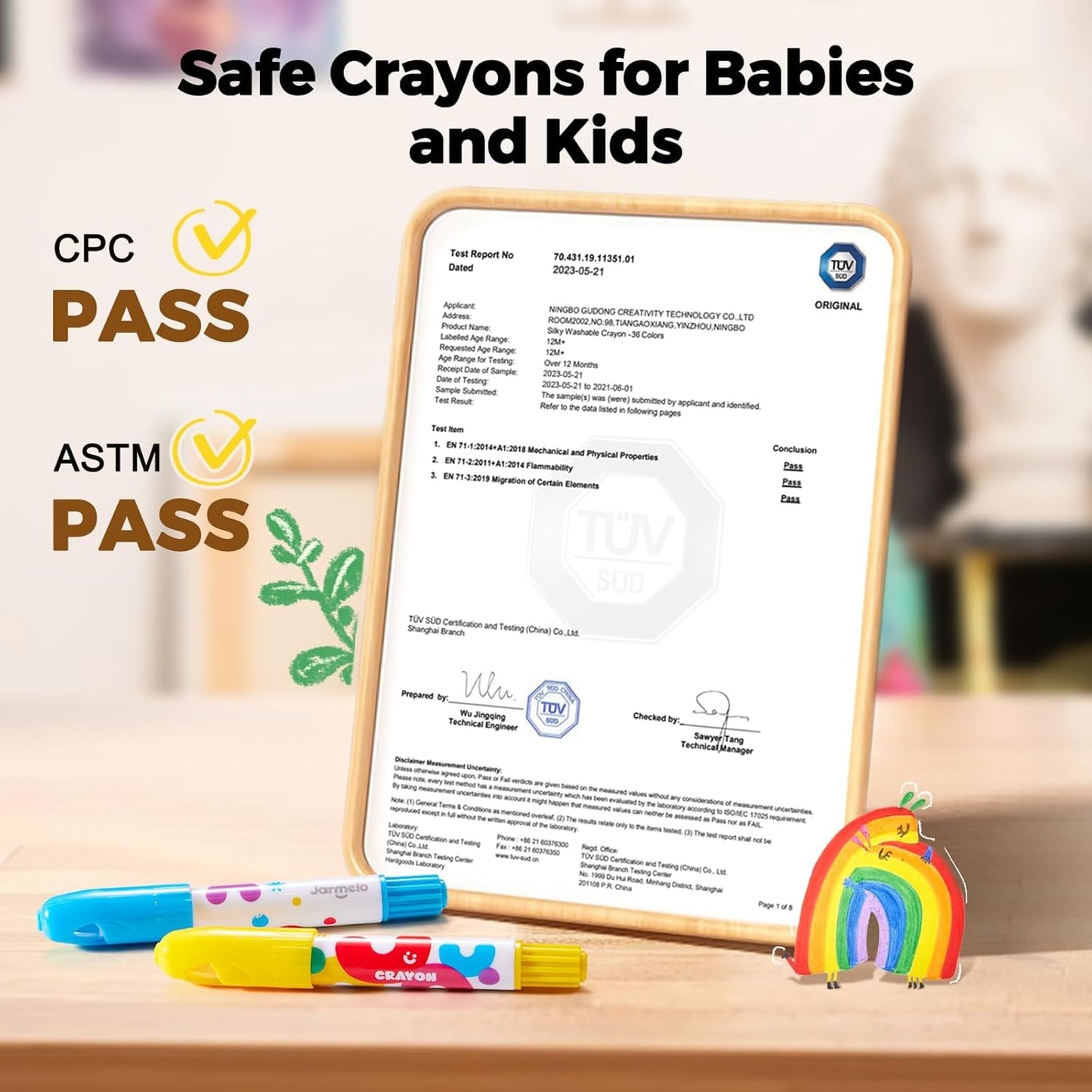 Jar Melo Non-Toxic Kids' Crayons