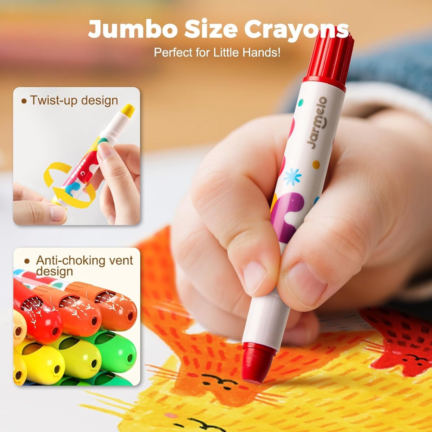 Jar Melo Non-Toxic Kids' Crayons