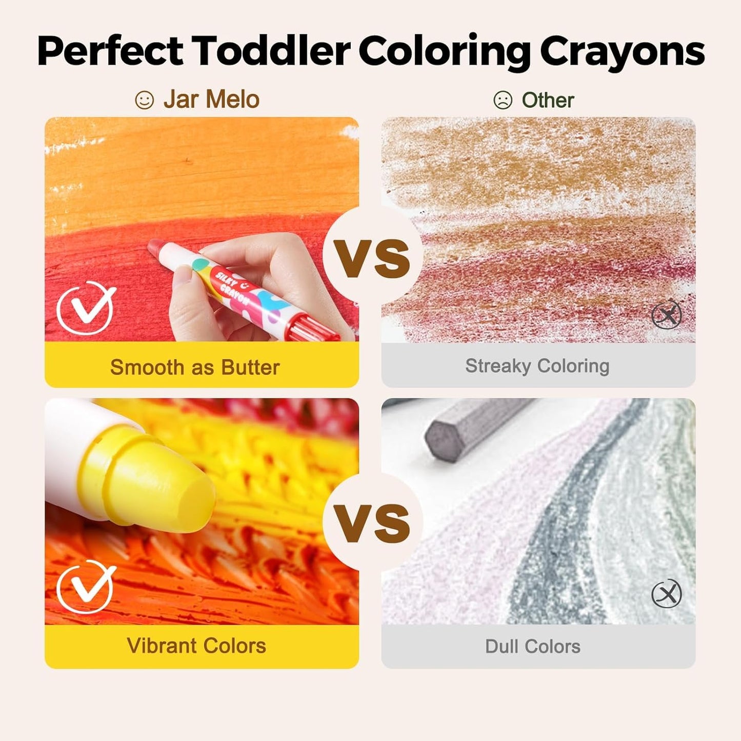 Jar Melo Non-Toxic Kids' Crayons